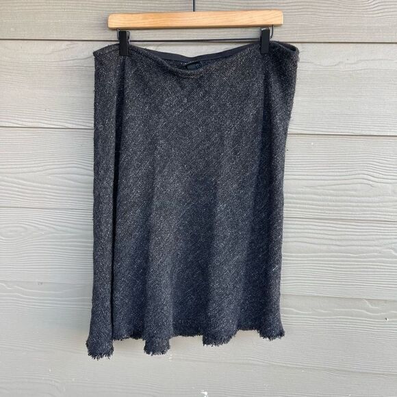 Eileen Fisher wool/linen blend tweed skirt - Picture 1 of 6